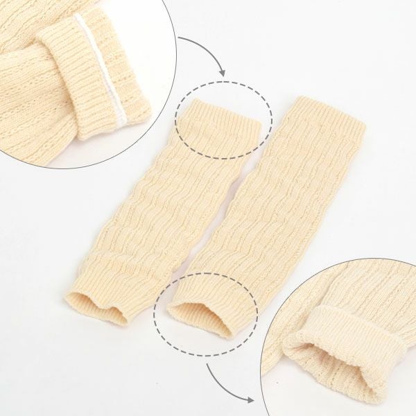 オーガニックコットン ベビーレッグウォーマー 生成 0-4歳