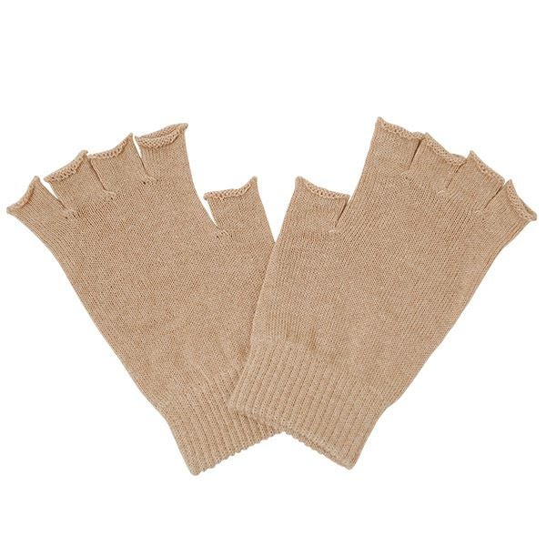 オーガニックコットン UVカット指なし短手袋