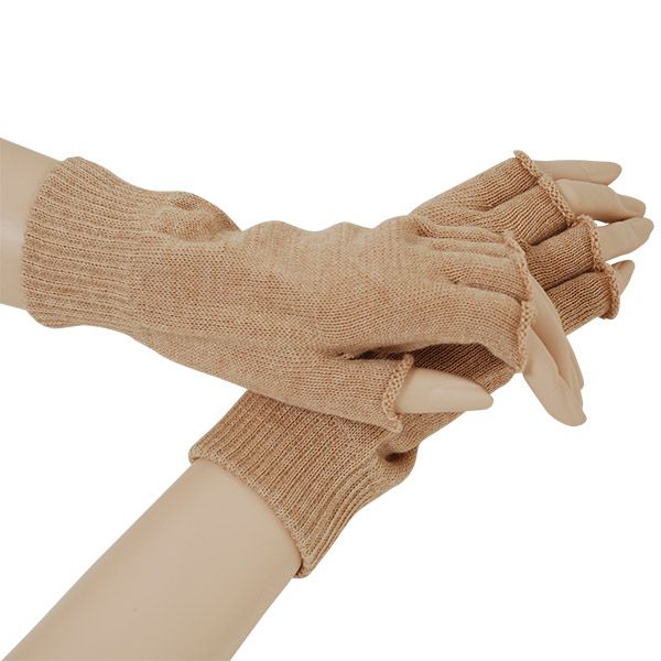 オーガニックコットン UVカット指なし短手袋