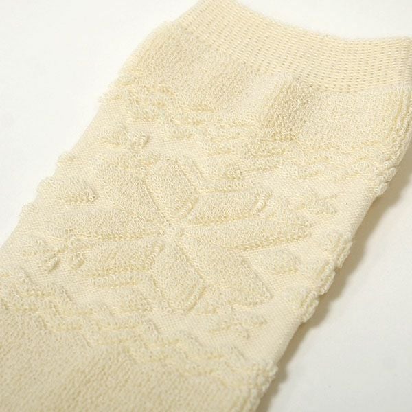 オーガニックコットン 雪柄パイルソックス(22-24cm)