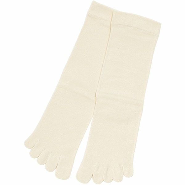 オーガニックコットン 5本指ゴムなし厚手ソックス