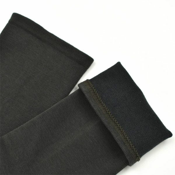 オーガニックコットン 五倍子 プレーンハイソックス ナチュラルブラック 22.5-24.5