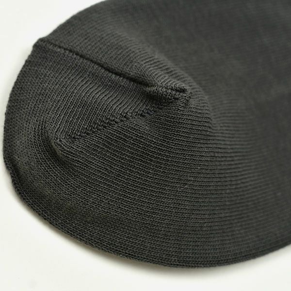 オーガニックコットン 五倍子 プレーンハイソックス ナチュラルブラック 22.5-24.5