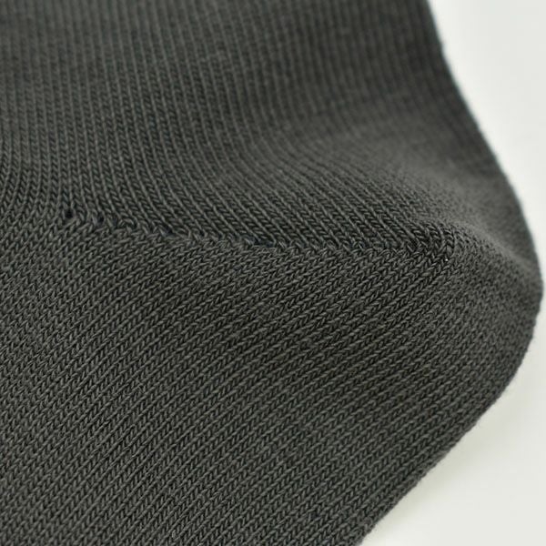 オーガニックコットン 五倍子 プレーンハイソックス ナチュラルブラック 22.5-24.5