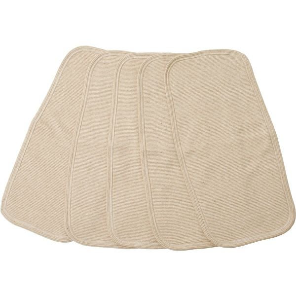 オーガニックコットン パイル＆フライス股おむつ（5枚組） ボーダー