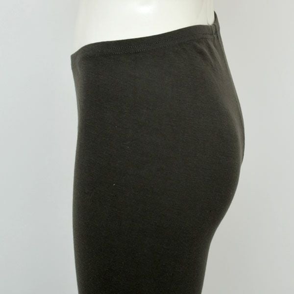 オーガニックコットン ロングレギンス ナチュラルブラック M-L