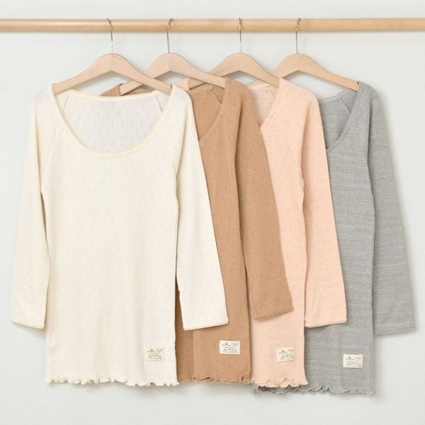 オーガニックコットン やわらかインナー（7分袖）