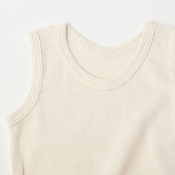 オーガニックコットン キッズやわらかフライスタンクトップ