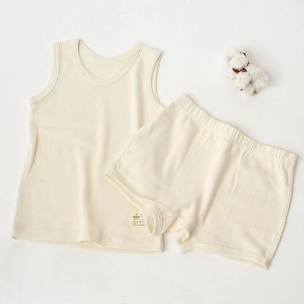 オーガニックコットン キッズやわらかフライスタンクトップ