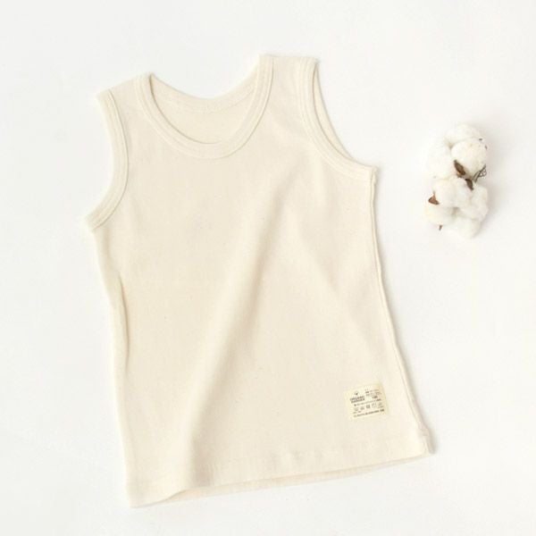 オーガニックコットン キッズやわらかフライスタンクトップ