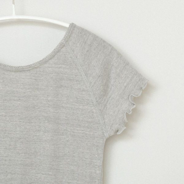 オーガニックコットン フレンチスリーブTシャツ（パターンメッシュ）
