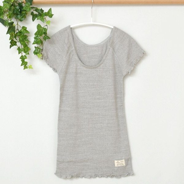 オーガニックコットン フレンチスリーブTシャツ（パターンメッシュ）