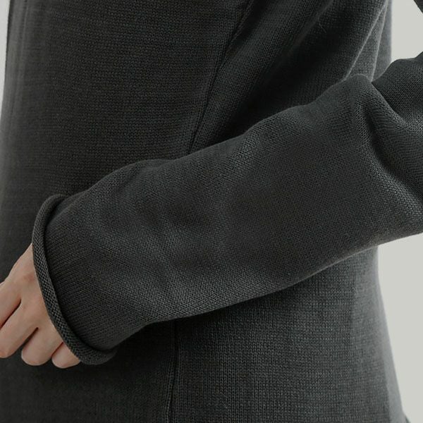 オーガニックコットン 五倍子染めVネックセーター