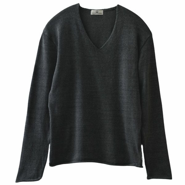 オーガニックコットン 五倍子染めVネックセーター