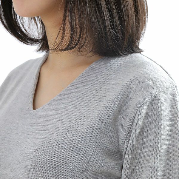 オーガニックコットン Vネックセーター