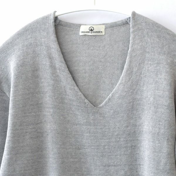 オーガニックコットン Vネックセーター