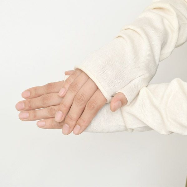 オーガニックコットン 親指通しアームカバー