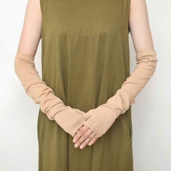 オーガニックコットン 親指通しアームカバー