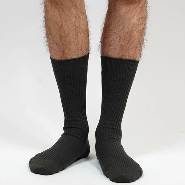 オーガニックコットン 綿100% 五倍子 リブソックス