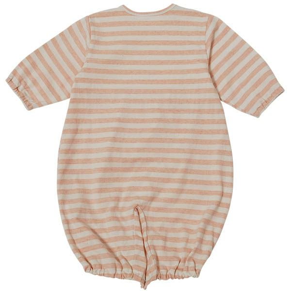 オーガニックコットン 彩土染めボーダー天竺2WAYオール