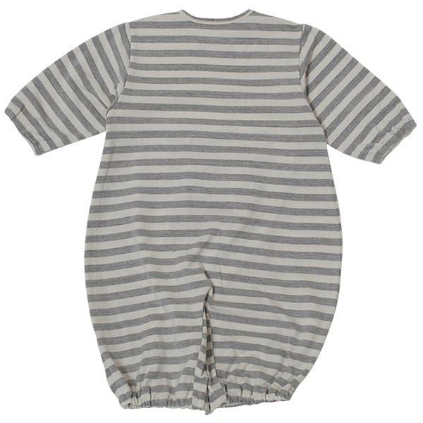 オーガニックコットン 彩土染めボーダー天竺2WAYオール