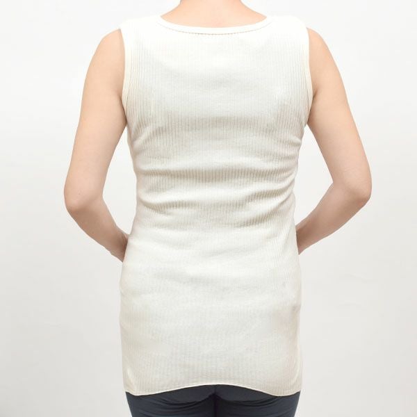 オーガニックコットン マタニティリブ編みタンクトップ （脇縫いなし）