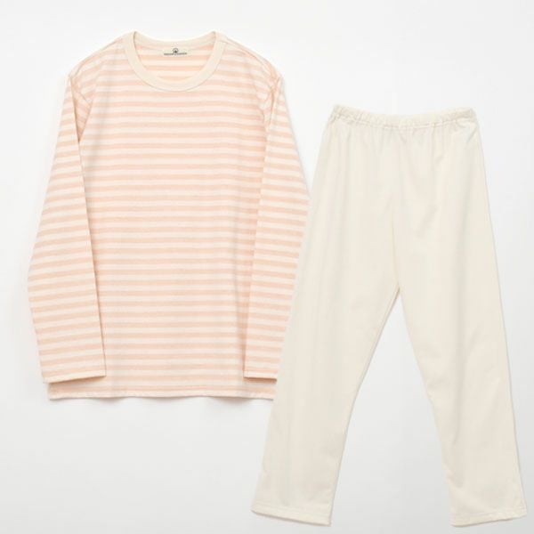 オーガニックコットン 天竺ボーダーパジャマ