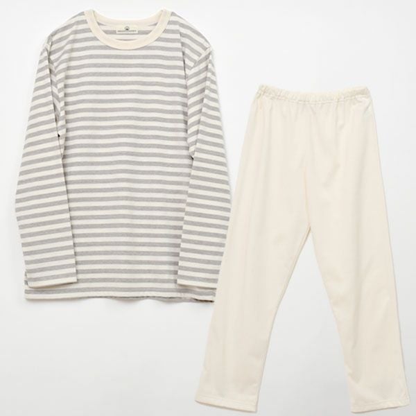 オーガニックコットン 天竺ボーダーパジャマ