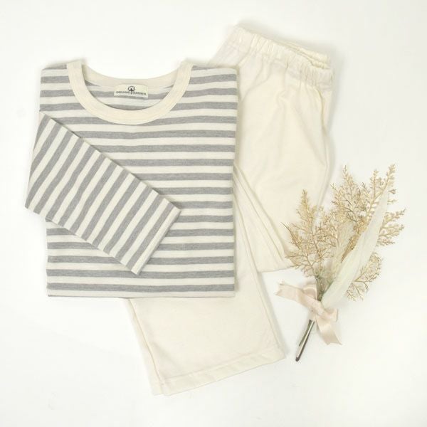 オーガニックコットン 天竺ボーダーパジャマ