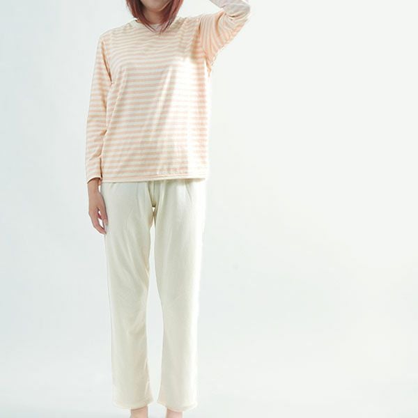 オーガニックコットン 天竺ボーダーパジャマ