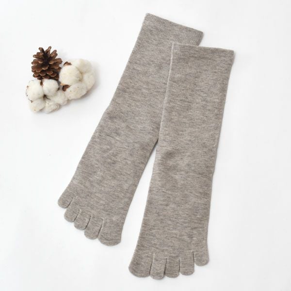 オーガニックコットン ヤク＆スーピマ5本指ソックス