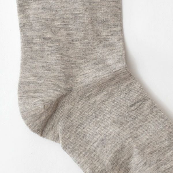 オーガニックコットン ヤク＆スーピマハイソックス モクグレー 22.5-24.5