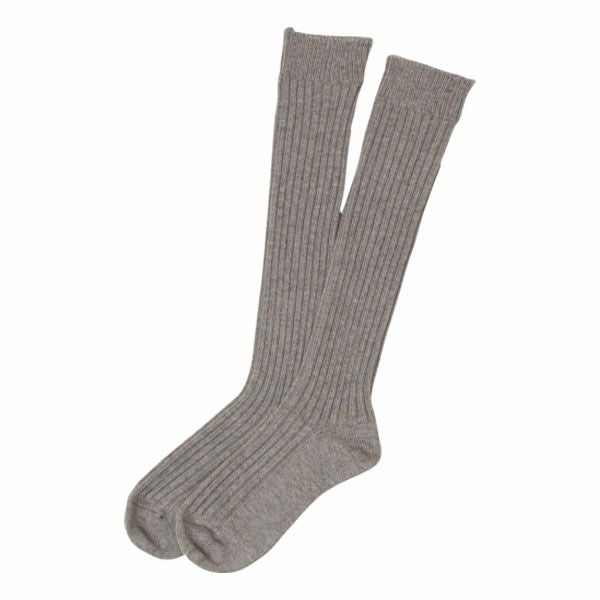 オーガニックコットン ヤク＆スーピマリブハイソックス