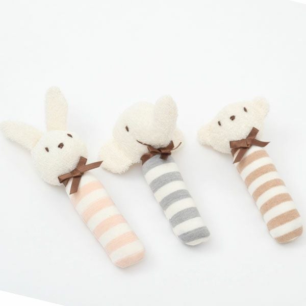 オーガニックコットン スティックガラガラ