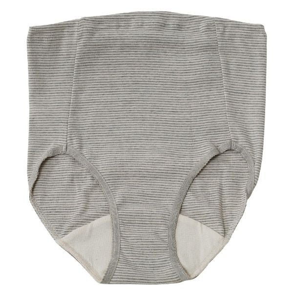 オーガニックコットン マタニティフライス細ボーダーパンツ