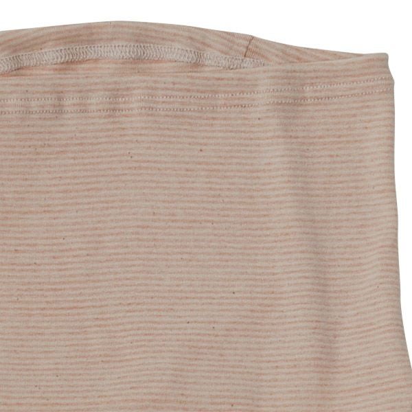 オーガニックコットン マタニティフライス細ボーダーパンツ