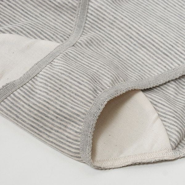 オーガニックコットン マタニティフライス細ボーダーパンツ