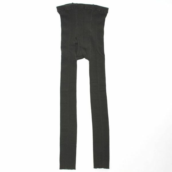 オーガニックコットン メンズ 五倍子 リブスパッツ ナチュラルブラック M-L