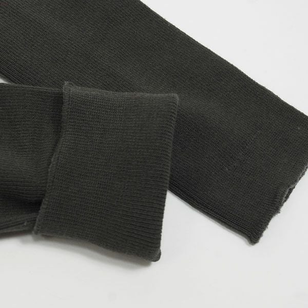 オーガニックコットン メンズ 五倍子 リブスパッツ ナチュラルブラック M-L