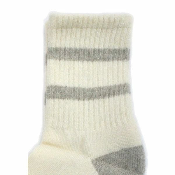 オーガニックコットン キッズ ラインパイルソックス