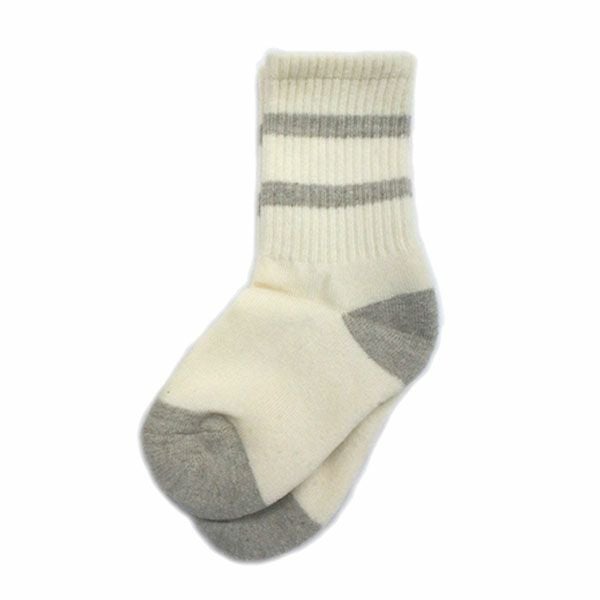 オーガニックコットン キッズ ラインパイルソックス