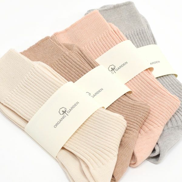 オーガニックコットン キッズ 綿100％ リブソックス
