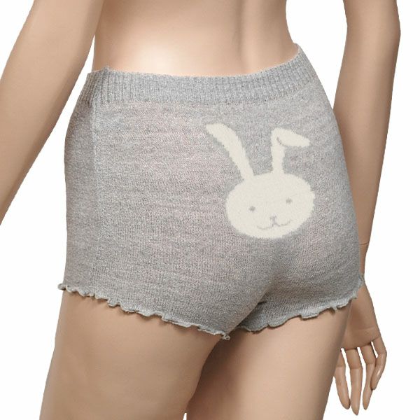 オーガニックコットン うさぎ柄オーバーパンツ