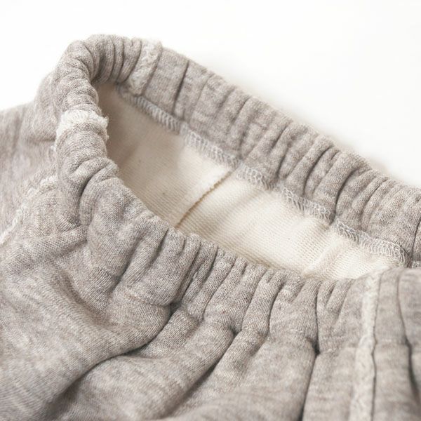 オーガニックコットン ヤクウールロングスパッツ付きスカート グレー 60-90