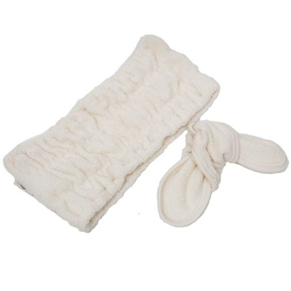 オーガニックコットン リボン付きヘアバンド