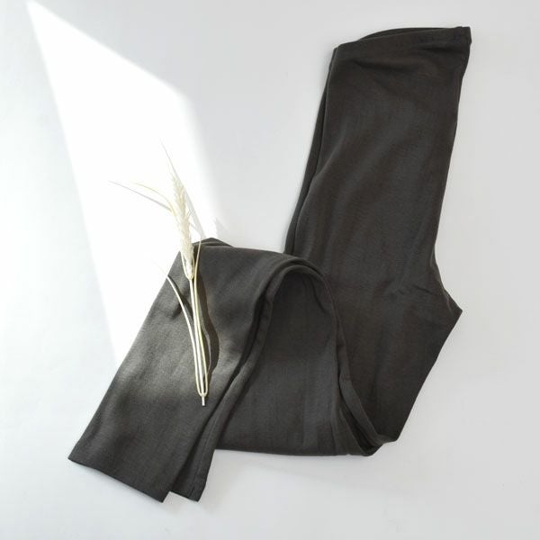 オーガニックコットン 五倍子レギュラー丈レギンス ナチュラルブラック M-L