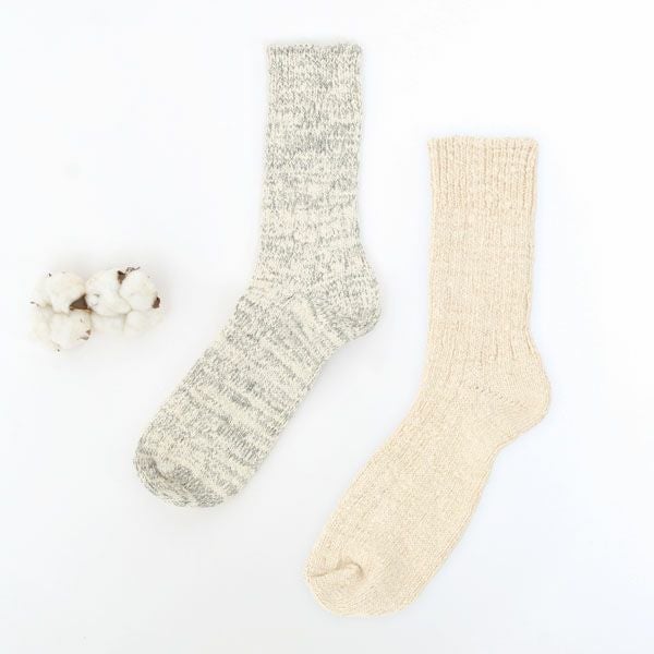 オーガニックコットン ガラボウソックス ミドル丈