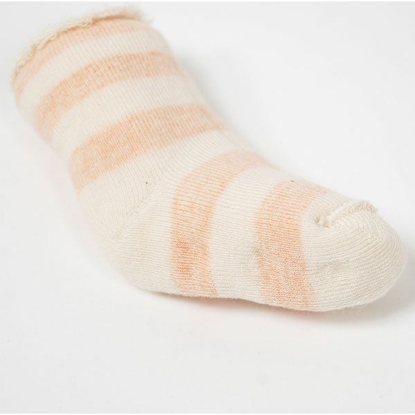オーガニックコットン ベビー パイルボーダーソックス