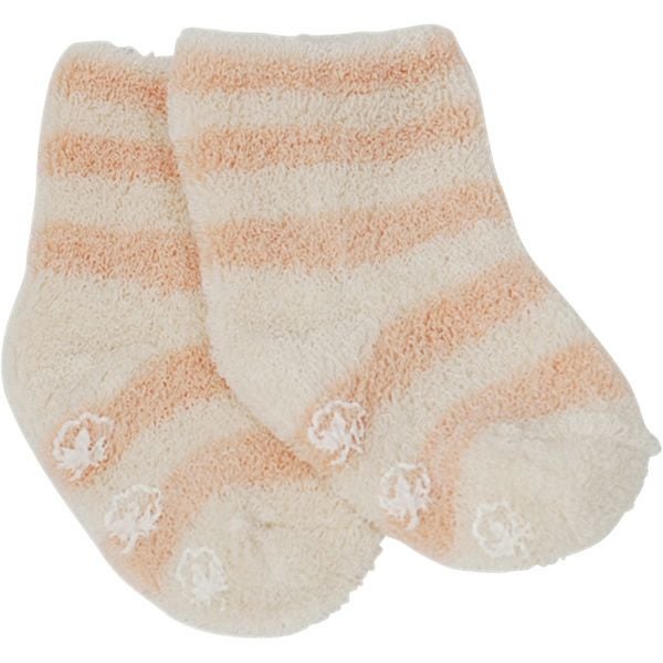 オーガニックコットン ベビー パイルボーダーソックス