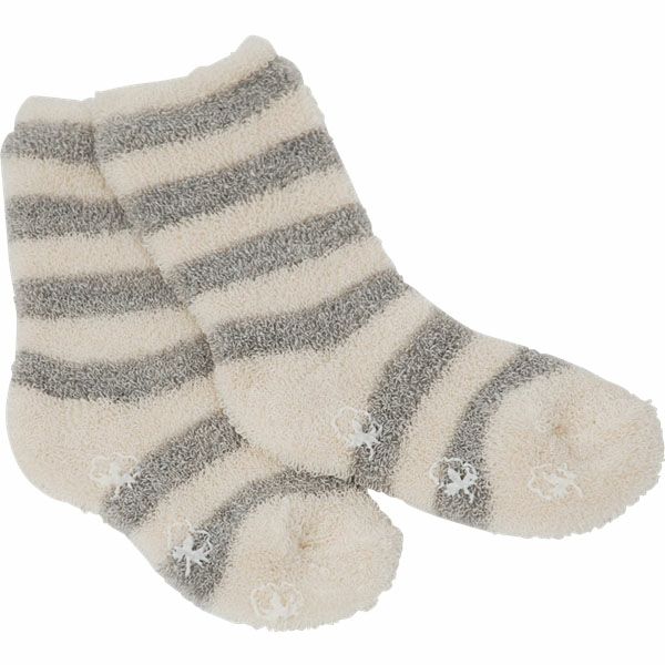 オーガニックコットン ベビー パイルボーダーソックス